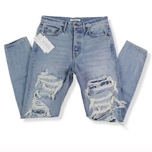 Grlfrnd Jeans size 29 distressed high rise denim